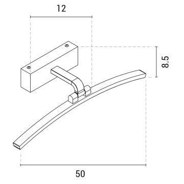 LED gallerilampe LED/10W/230V 4000Κ 50 cm sort