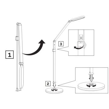 LED gulvlampe m. touch-funktion dæmpbar FERRARA LED/13W/230V 3000/4000/6000K hvid