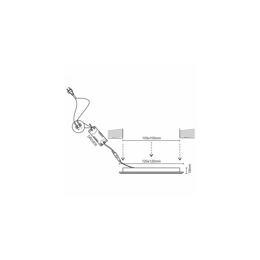 LED indbygningslampe dæmpbar/6W/230V 3000-6500K Wi-Fi Tuya