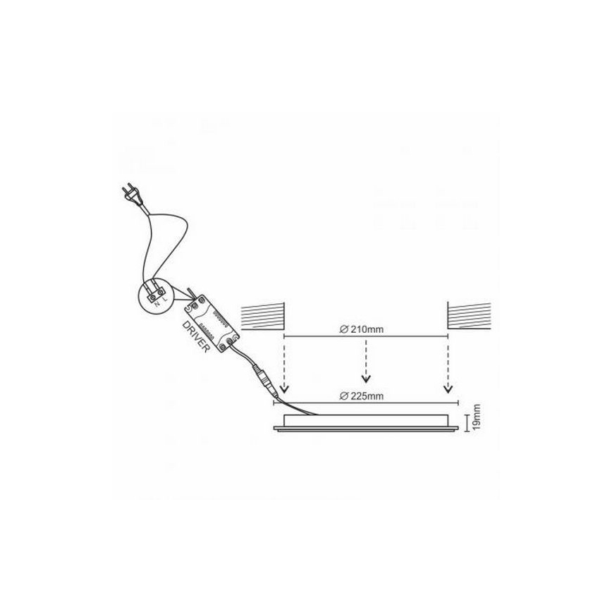 LED indbygningslampe LED/18W/230V