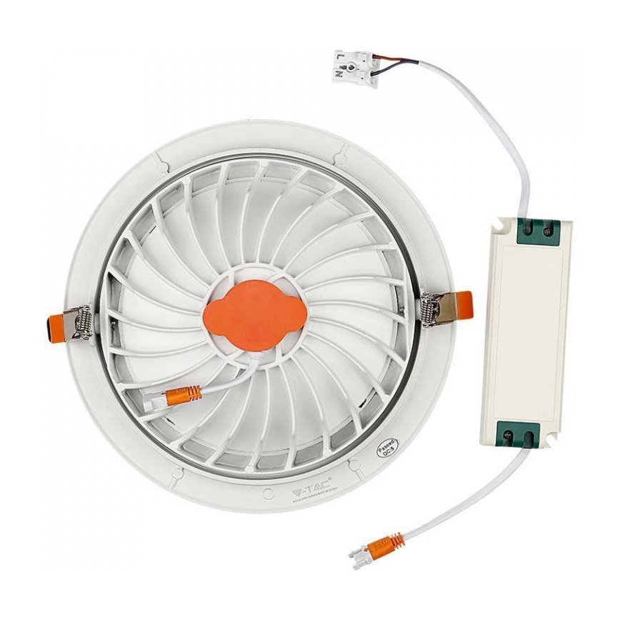 LED indbygningslampe SAMSUNG CHIP LED/20W/230V 6400K