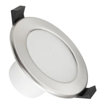 LED indbygningslampe til badeværelse LED/7W/230V 3000K sølvfarvet IP44