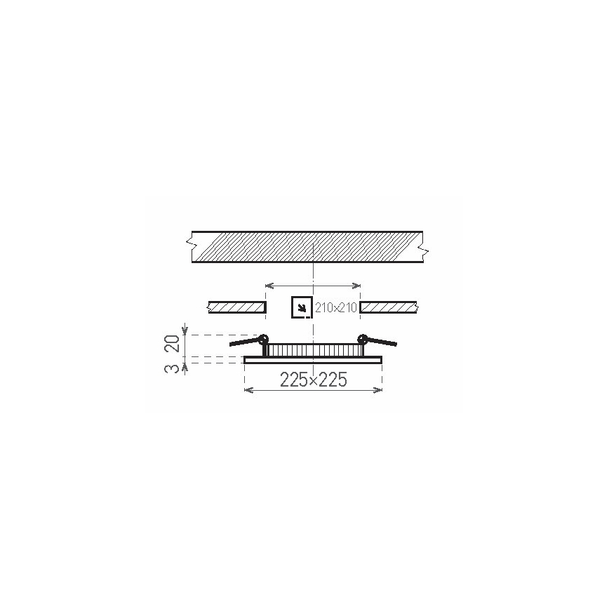 LED indbygningslampe til badeværelse VEGA LED/18W/230V 3800K 22,5 cm IP44 sne hvid