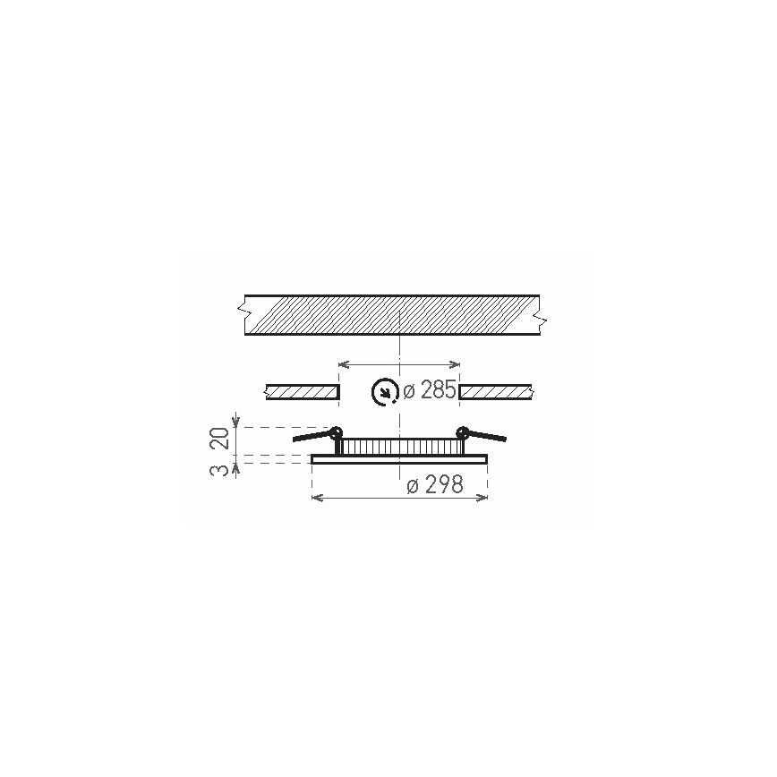 LED indbygningslampe til badeværelse VEGA LED/24W/230V 3800K diameter 29,8 cm IP44 sne hvid