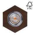 LED indbygningslampe VITAR 1xGU10/5W/230V CRI 90 bøg – FSC certificeret