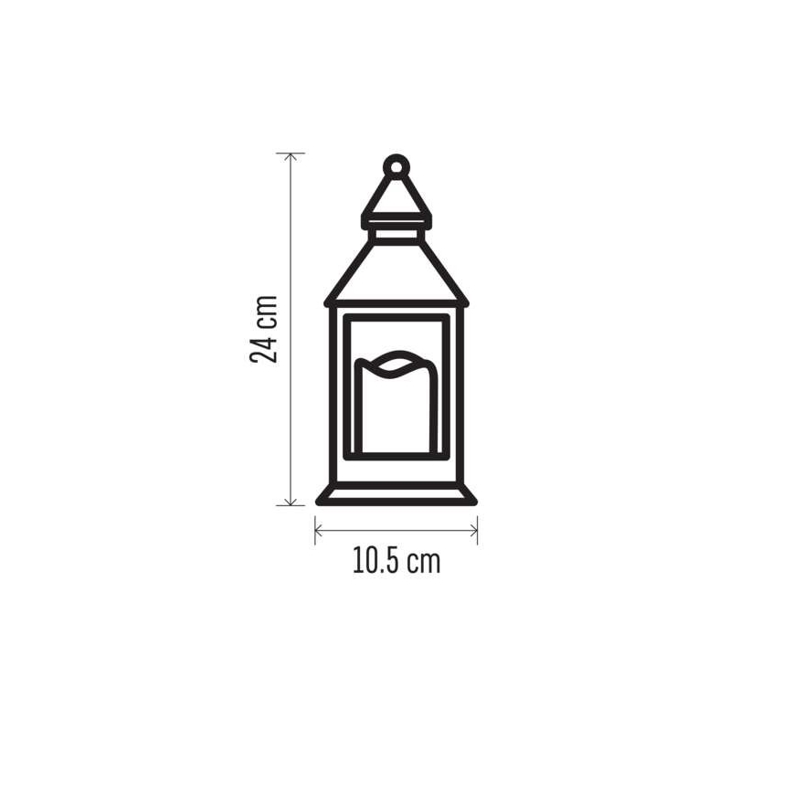 LED juledekoration 1xLED/3xAAA sort