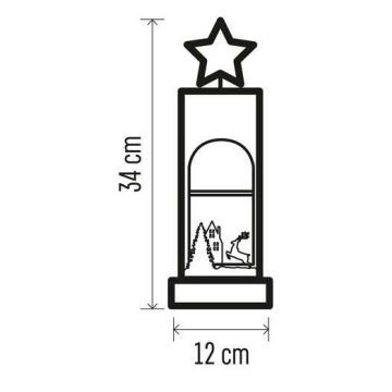 LED juledekoration 5xLED/2xAA stjerne