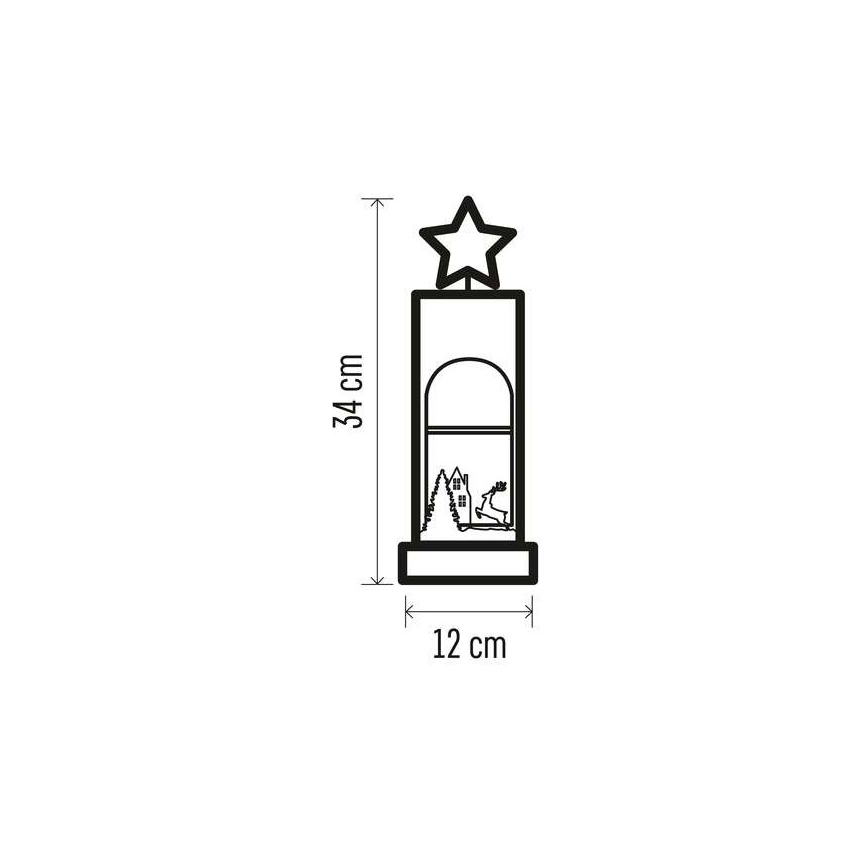 LED juledekoration 5xLED/2xAA stjerne