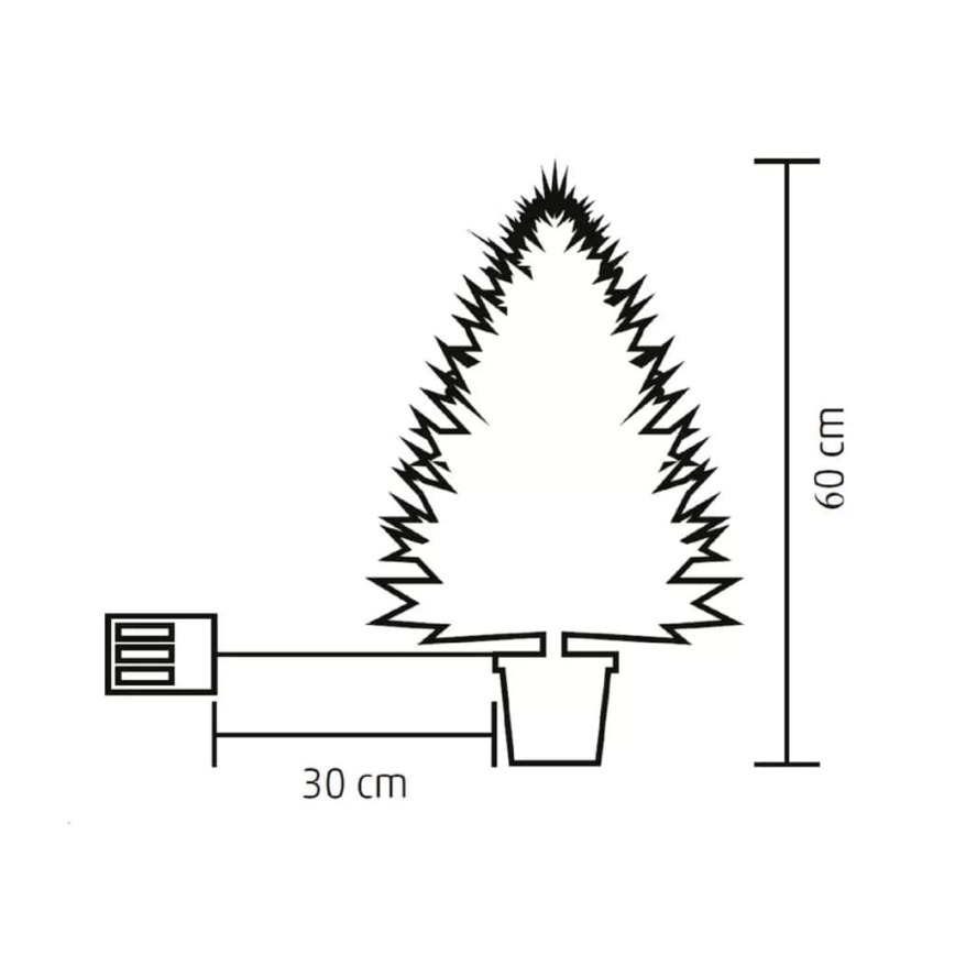 LED juletræ 30xLED/3xAA 60 cm fyrretræ