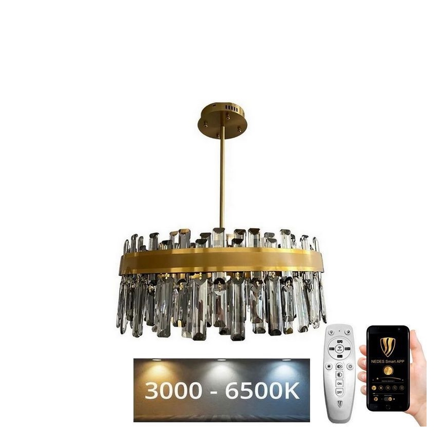 LED krystalpendel dæmpbar LED/80W/230V 3000-6500K + fjernbetjening