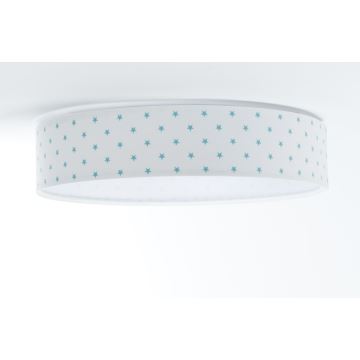 LED loftlampe dæmpbar SMART GALAXY KIDS LED/24W/230V 3000-6500K stjerner hvid/turkis + fjernbetjening