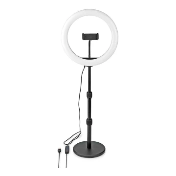 LED lampe med stander og holder til vlogging dæmpbar LED/6W/USB 2700-6700K