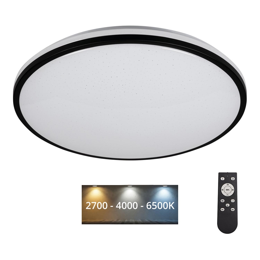 LED loftlampe dæmpbar ARVOS LED/37W/230V sort + fjernbetjening