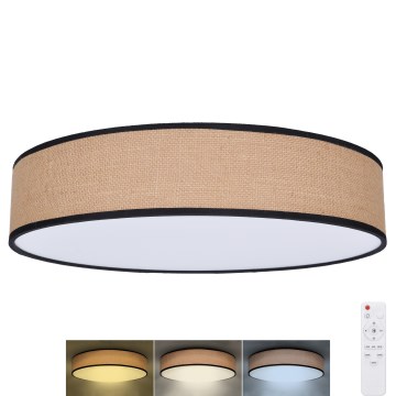 LED loftlampe dæmpbar BROWNIE LED/60W/230V 3000-6500K brun diameter 50 cm + fjernbetjening