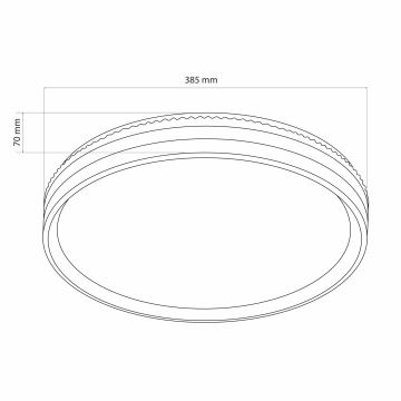 LED loftlampe til badeværelse dæmpbar JADWIGA LED/42W/230V 3000-6000K IP44 + fjernbetjening