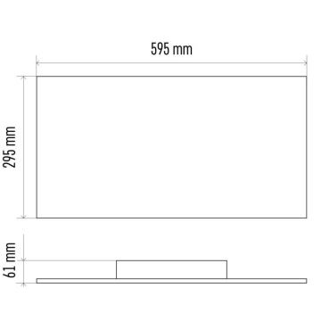 LED loftlampe dæmpbar LED/24W/230V 2700K-6000K rektangel CRI 95 + fjernbetjening