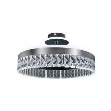 LED Dæmpbar krystal Loftlampe LED/75W/230V 3000-6500K krom + fjernbetjening