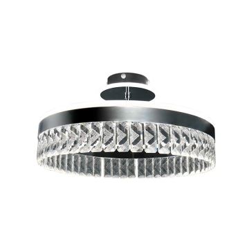 LED Dæmpbar krystal Loftlampe LED/75W/230V 3000-6500K krom + fjernbetjening