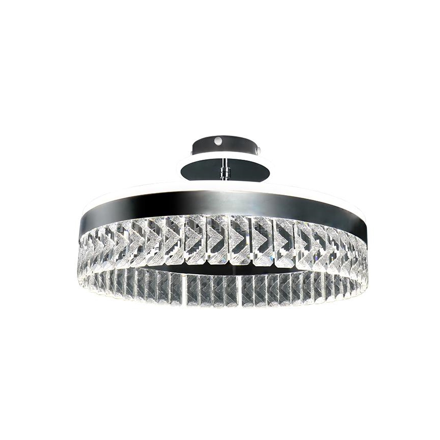 LED Dæmpbar krystal Loftlampe LED/75W/230V 3000-6500K krom + fjernbetjening