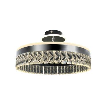 LED Dæmpbar krystal Loftlampe LED/75W/230V 3000-6500K krom + fjernbetjening