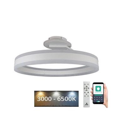 LED loftlampe dæmpbar LED/86W/230V 3000-6500K hvid + fjernbetjening