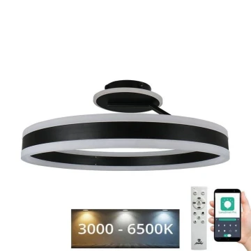 LED loftlampe dæmpbar LED/86W/230V 3000-6500K sort + fjernbetjening