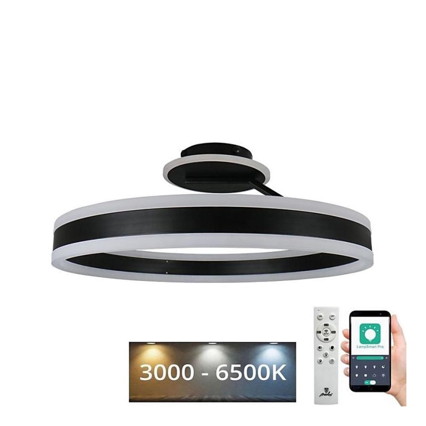 LED loftlampe dæmpbar LED/86W/230V 3000-6500K sort + fjernbetjening