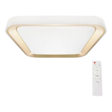 LED loftlampe dæmpbar QUADRO LED/66W/230V 3000-6000K hvid/gylden + fjernbetjening