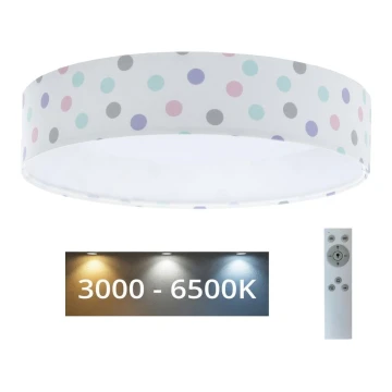 LED loftlampe dæmpbar SMART GALAXY KIDS LED/24W/230V 3000-6500K prikker farverig + fjernbetjening