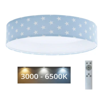 LED loftlampe dæmpbar SMART GALAXY KIDS LED/24W/230V 3000-6500K stjerner blå/hvid + fjernbetjening
