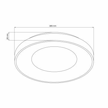 LED loftlampe til badeværelse dæmpbar WITOLD LED/48W/230V 3000-6000K IP44 + fjernbetjening