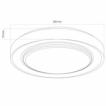 LED loftlampe til badeværelse dæmpbar ZYGMUNT LED/48W/230V 3000-6000K IP44 + fjernbetjening