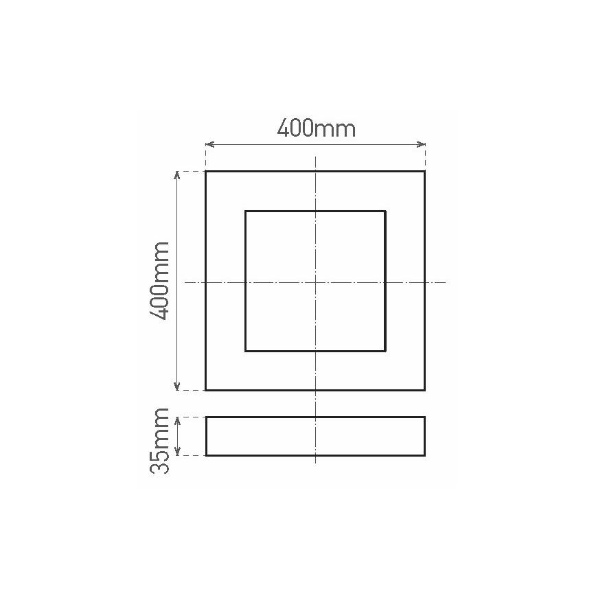 LED loftlampe FENIX LED/32W/230V 3800K 40 cm hvid