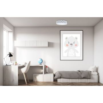 LED loftlampe GALAXY KIDS LED/24W/230V prikker hvid/sort