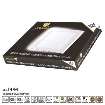 LED loftlampe LED/18W/230V 4000K 22,5x22,5 cm