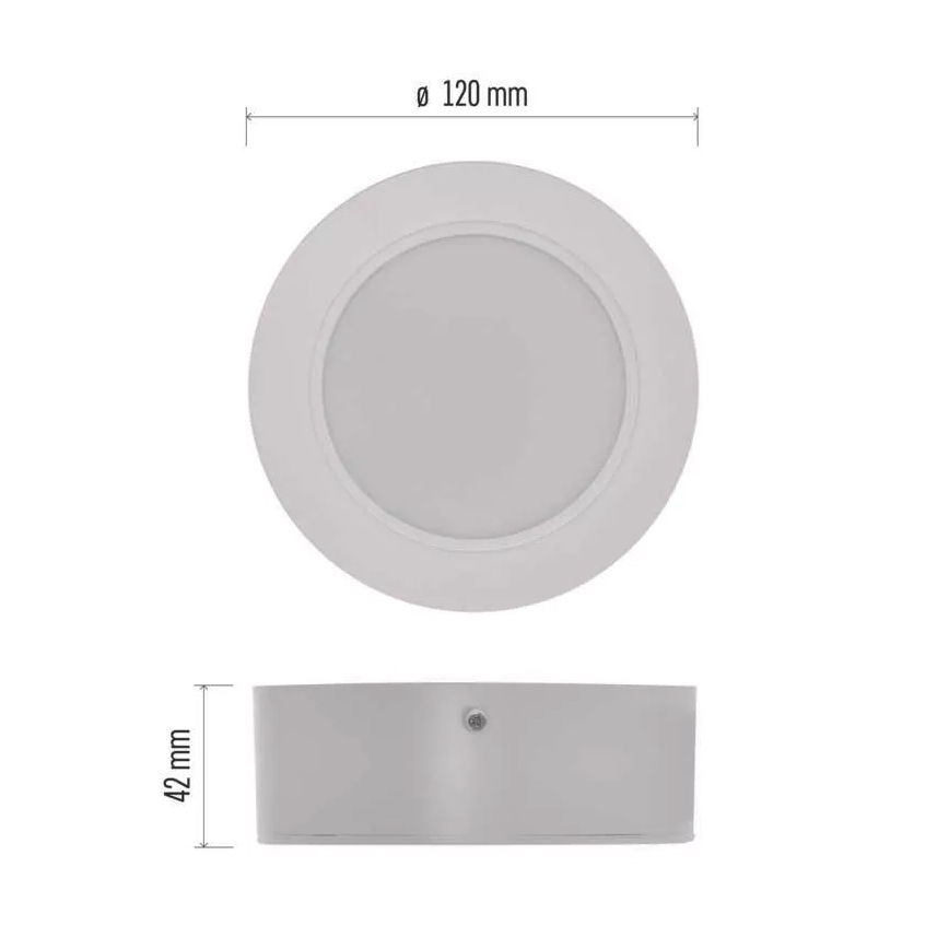 LED loftlampe LED/9W/230V diameter 12 cm hvid