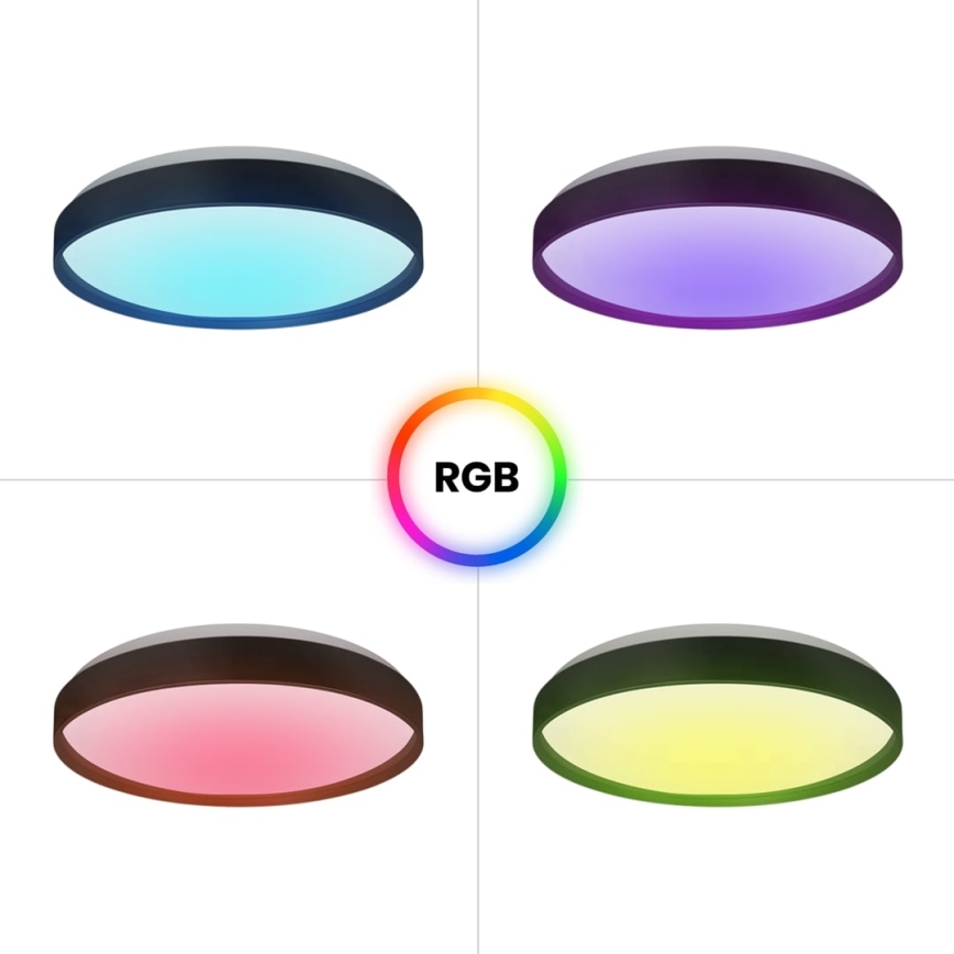 LED loftlampe m. RGB-farver dæmpbar RINGO LED/36W/230V + fjernbetjening