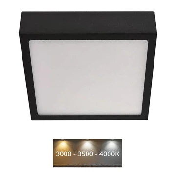 LED loftlampe NEXXO LED/12,5W/230V 3000/3500/4000K 17x17 cm sort