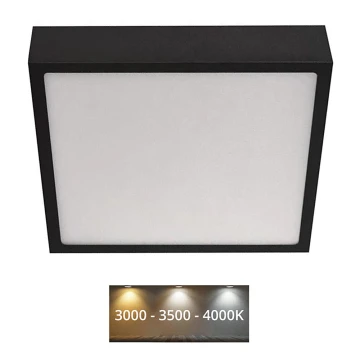 LED loftlampe NEXXO LED/21W/230V 3000/3500/4000K 22,5x22,5 cm sort