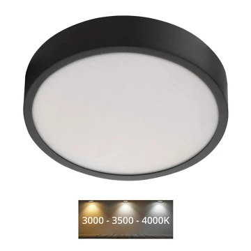 LED loftlampe NEXXO LED/21W/230V 3000/3500/4000K diam. 22,5 cm sort