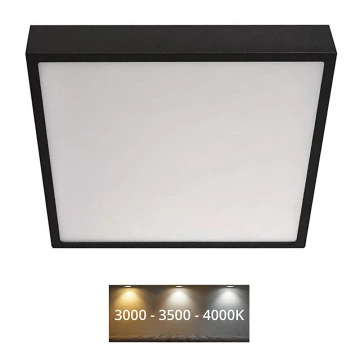 LED loftlampe NEXXO LED/28,5W/230V 3000/3500/4000K 30x30 cm sort