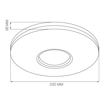 LED loftlampe til badeværelse DETROIT LED/18W/230V diameter 33 cm IP44