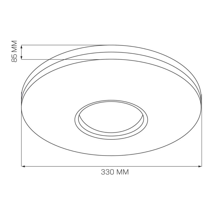 LED loftlampe til badeværelse DETROIT LED/18W/230V diameter 33 cm IP44