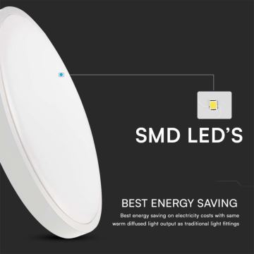 LED loftlampe til badeværelse LED/18W/230V 4000K IP44 hvid