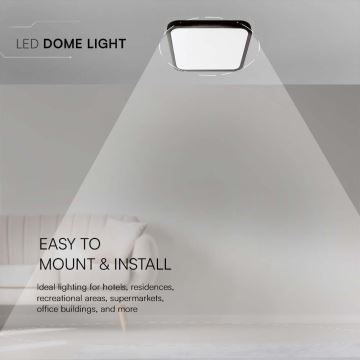 LED loftlampe til badeværelse LED/18W/230V 4000K IP44 sort