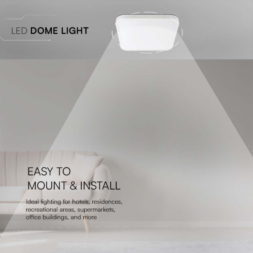 LED loftlampe til badeværelse LED/18W/230V 6500K IP44 hvid