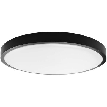 LED loftlampe til badeværelse LED/18W/230V IP44 3000K diameter 25 cm sort