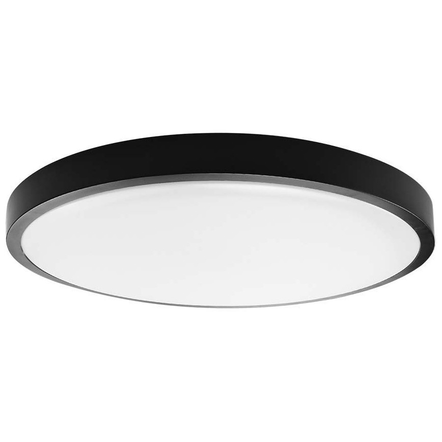 LED loftlampe til badeværelse LED/18W/230V IP44 3000K diameter 25 cm sort