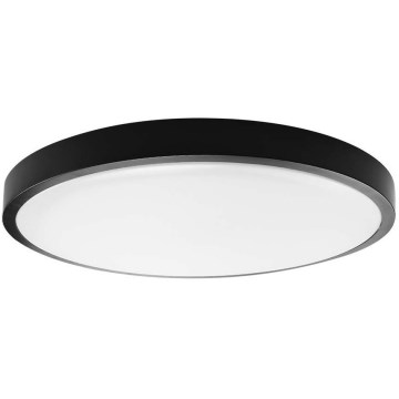 LED loftlampe til badeværelse LED/18W/230V IP44 4000K diameter 25 cm sort