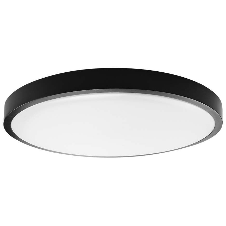 LED loftlampe til badeværelse LED/18W/230V IP44 6500K diameter 25 cm sort